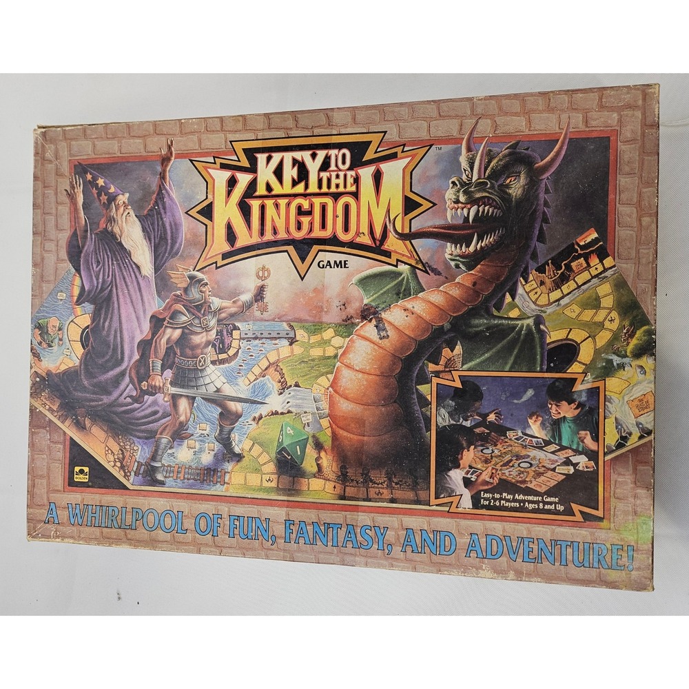 Vtg Golden Key to the Kingdom Board Game 1990 Fantasy Adventure 5060 Role Play